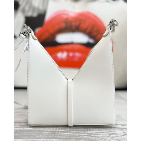 GIVENCHY Cut Out Mini Ivory White Box Calfskin Leather Shoulder Bag - Picture 5 of 12